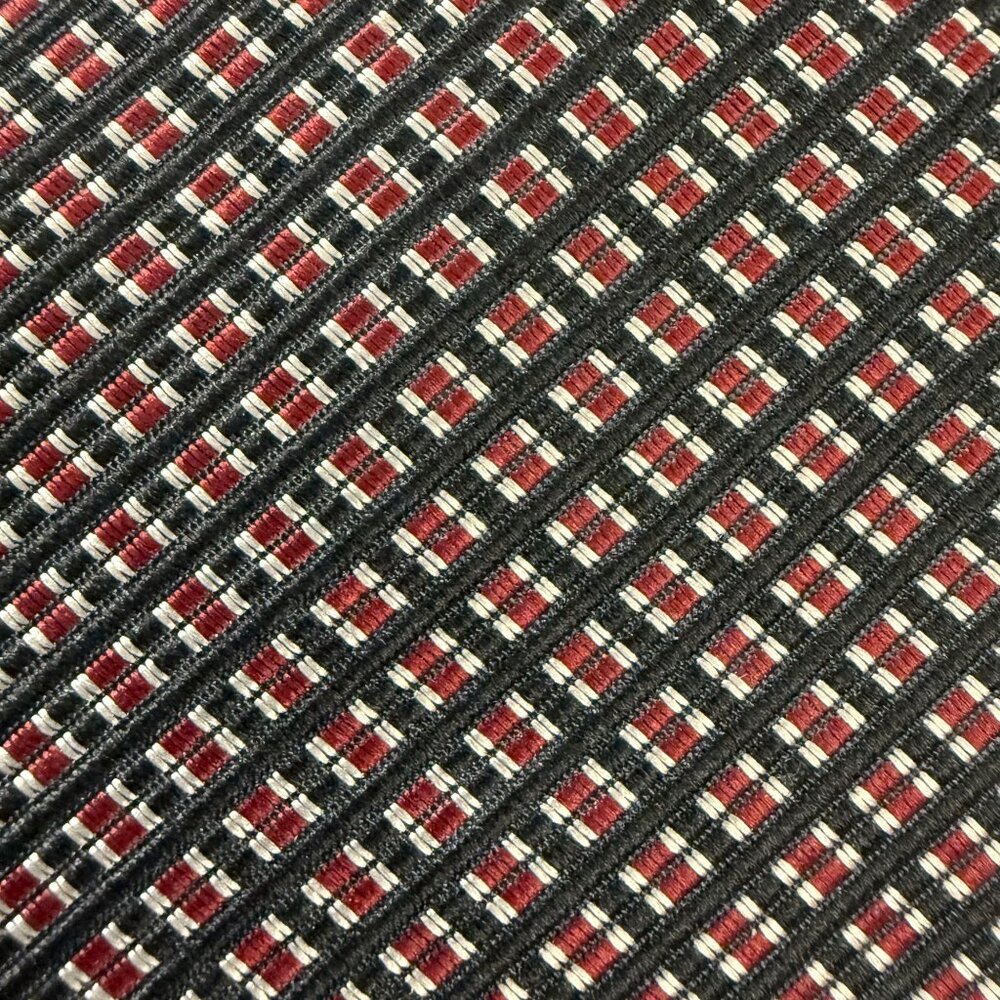 NWT Tommy Hilfiger Mens Check Pattern All Silk Neck Tie Collegiate Preppy Gift - Picture 9 of 14